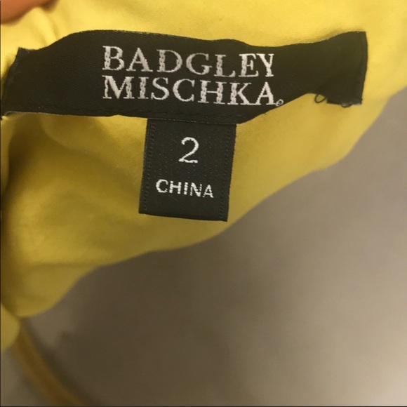 Badgley Mischka Marigold Party Dress Size 2 - Picture 6 of 13